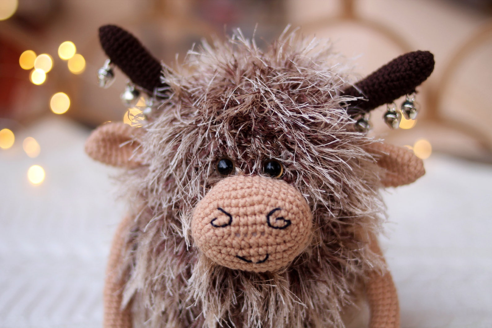 Wild yak stuff toy amigurumi tibetan bull plush cow with | Etsy