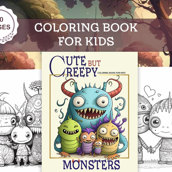 Cute But Creepy Monsters Coloring Pages - 30 Friendly Monster To Color
