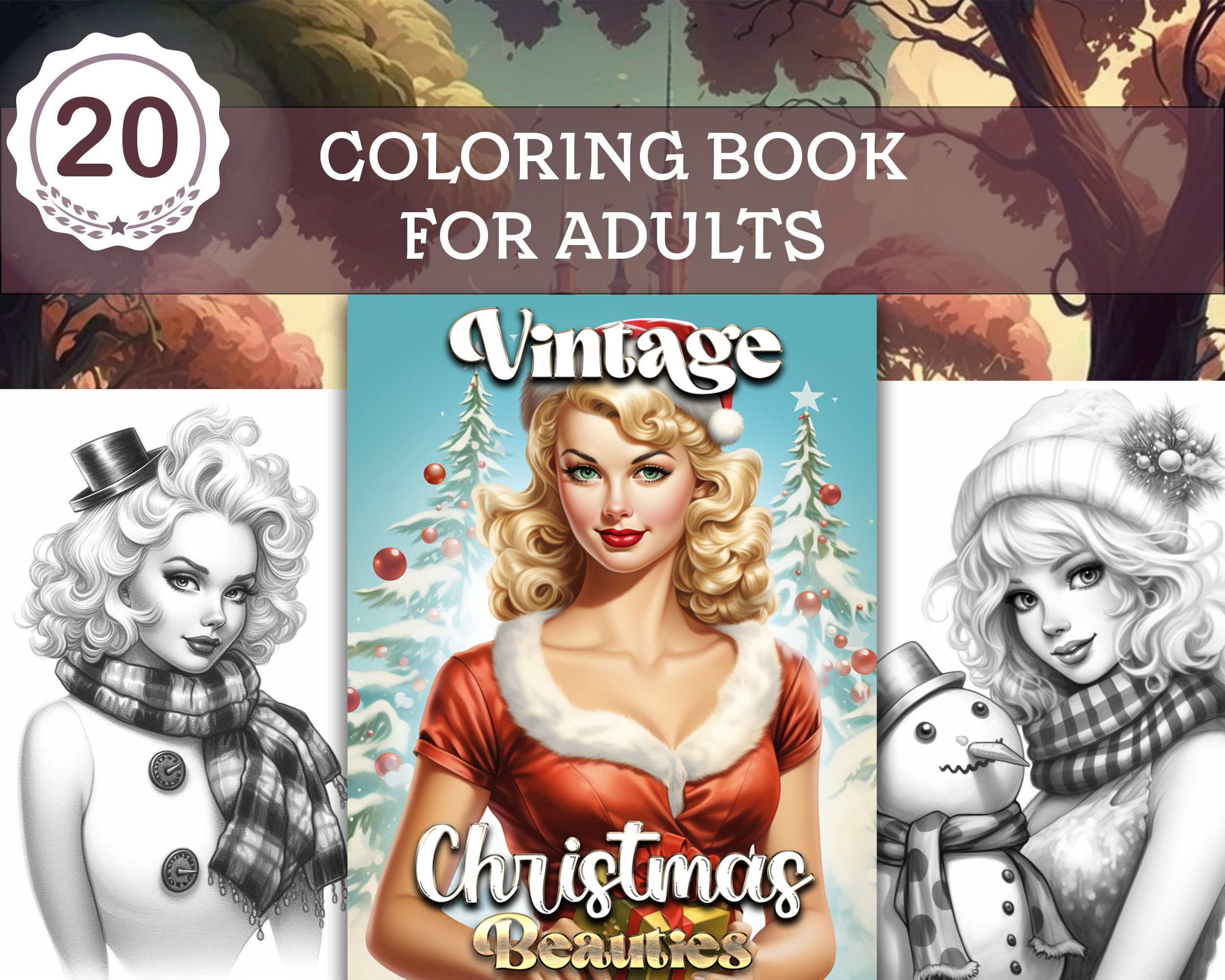 44 Animated Cover Girls Digital Coloring Book Kids Adults Pin up