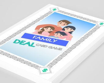 Customized family card game similar to Monopoly Deal Card Game