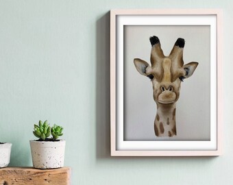 Giraffe Watercolor Painting
