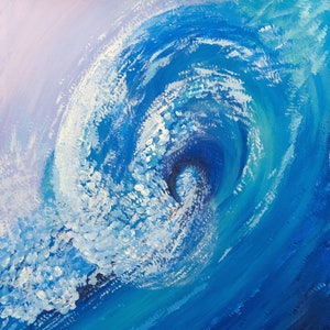 Blue Wave Throw Blanket