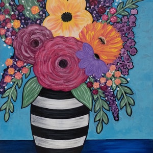Bright Acrylic Floral  8x10 and 11x14 prints