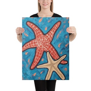 Sea Life Starfish Wall Canvas