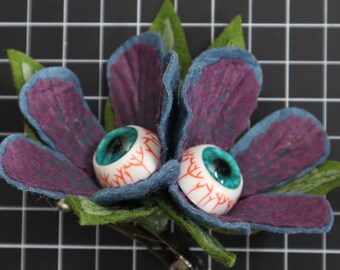 Flower Hair Clip - Halloween Venus "Eye" Trap