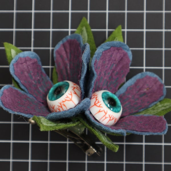 Flower Hair Clip - Halloween Venus "Eye" Trap