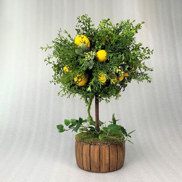 Lemon arrangement,Lemon centerpiece,Lemon greenery arrangement,Lemon topiary,Lemon and yellow berry arrangement,lemon topiary arrangement