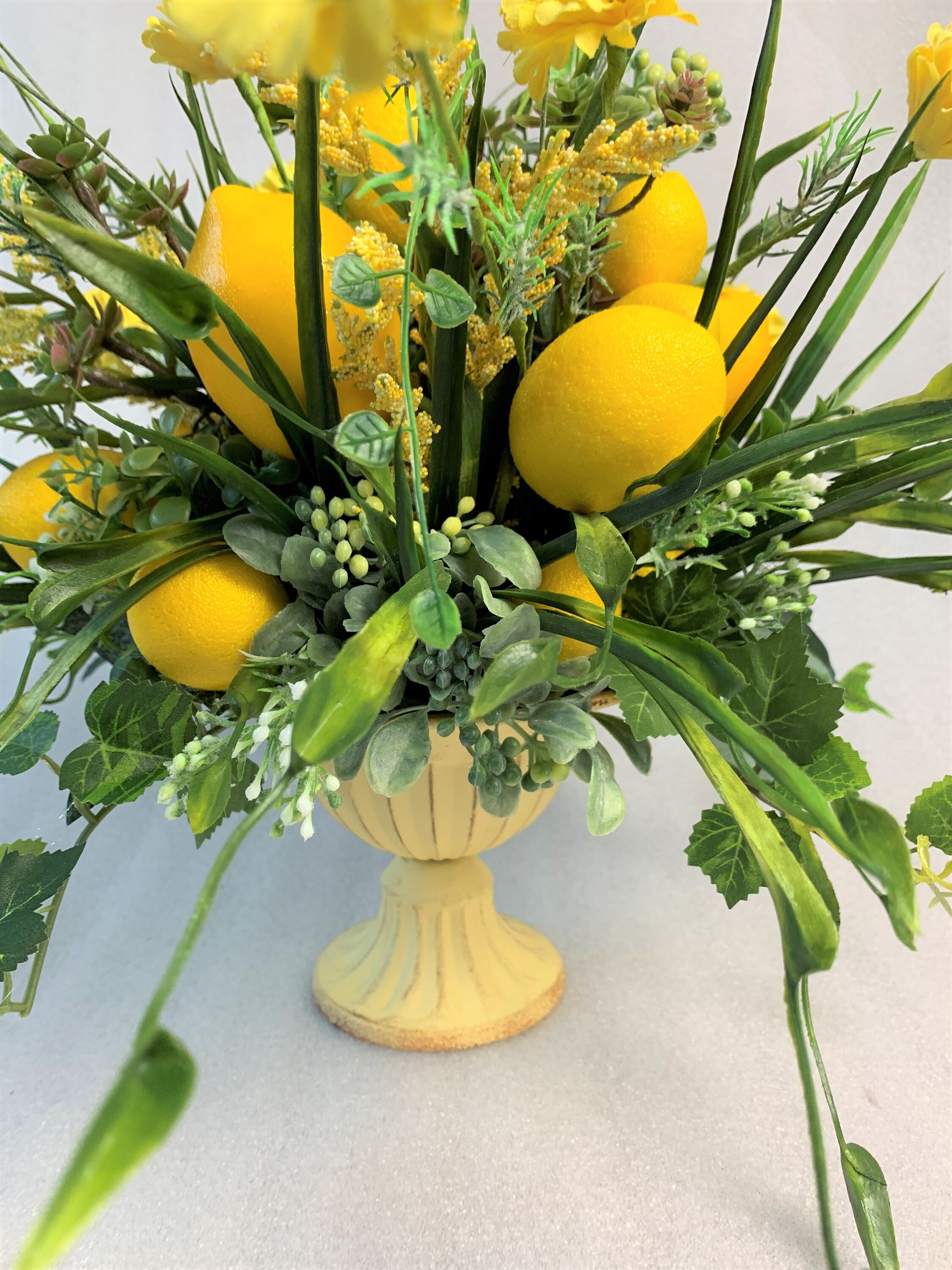 Lemon arrangement lemon centerpiece lemon arrangement with Etsy