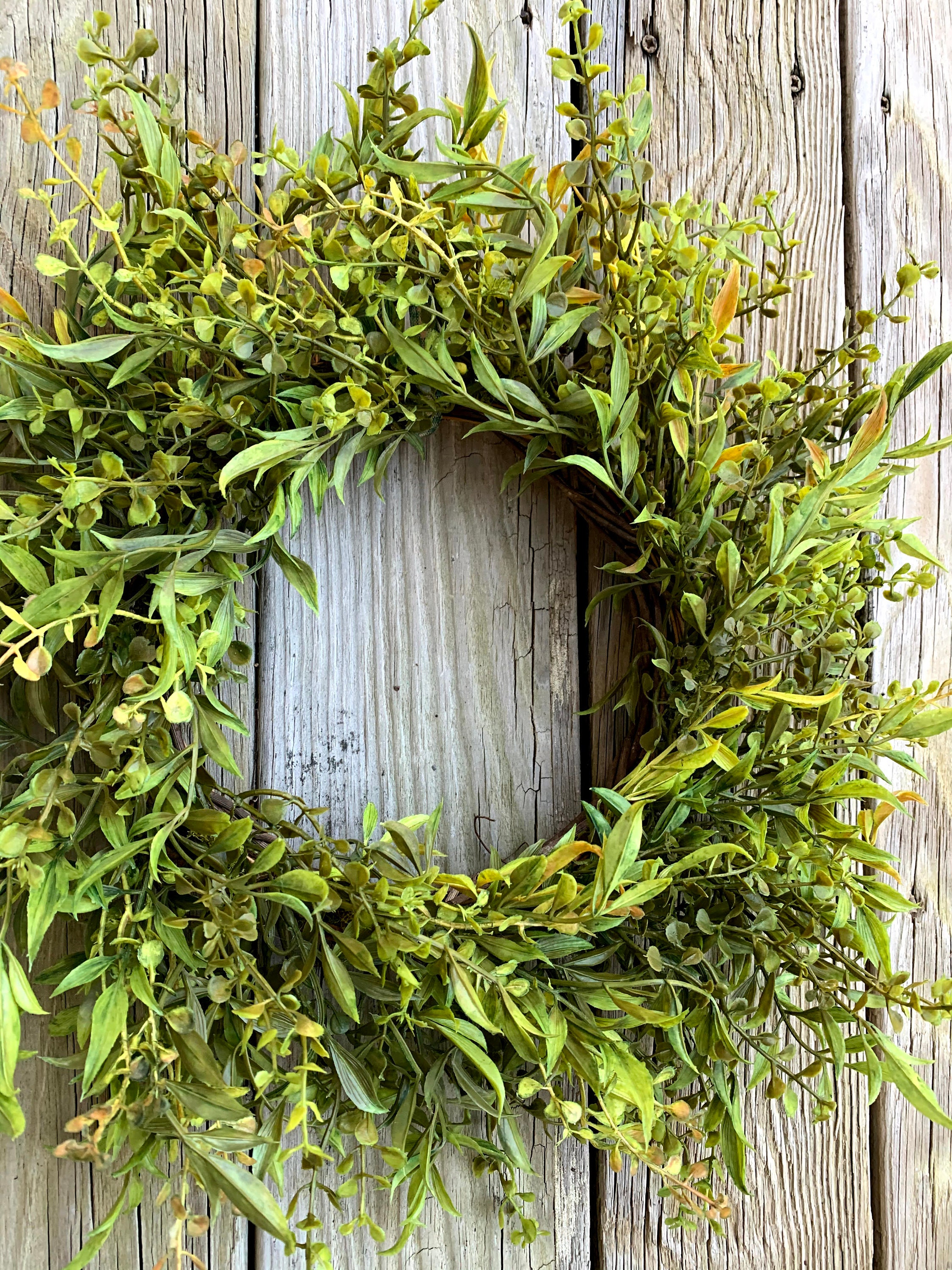 Greenery wreath Mixed greenery wreath Everyday greenery Etsy