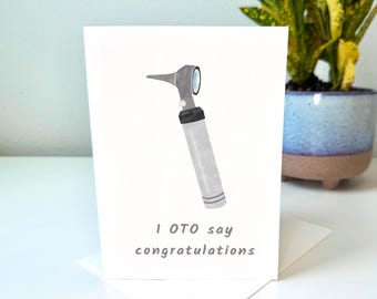 Gefeliciteerd kaart Otologie