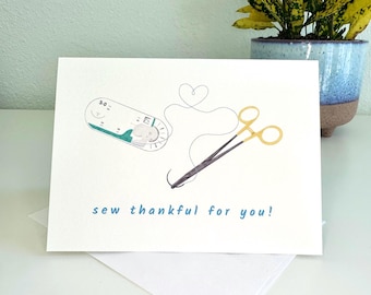 Suture Thank You Card