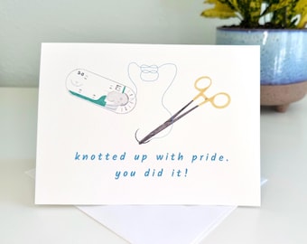 Suture Knot Congratulations Card