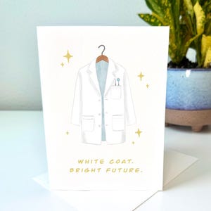 Tarjeta de bata blanca dental