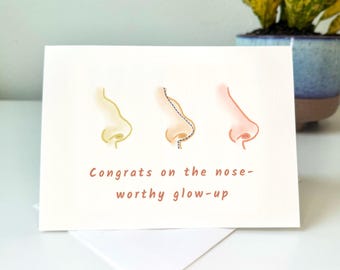 Rhinoplasty Congratulations Card