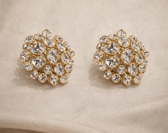 Trendy Moissanite uncut Kundan Earrings Sabyasachi Inspired Gold-Plated Indian Jewelry