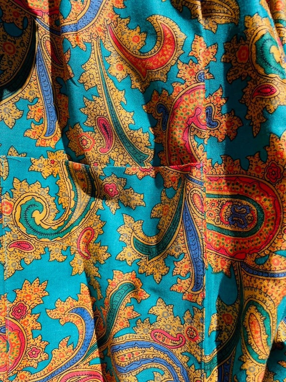 Vintage 90's Ann Klein paisley psychedelic blouse - image 5