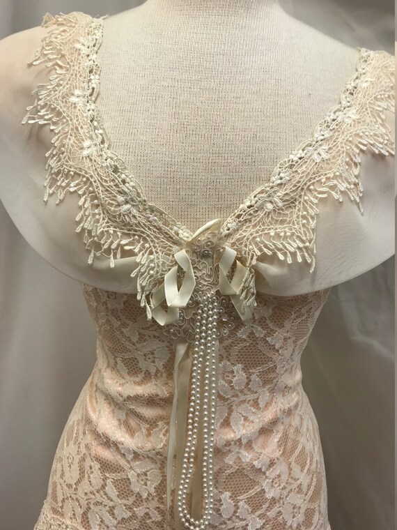 70's romantic vintage lace dress