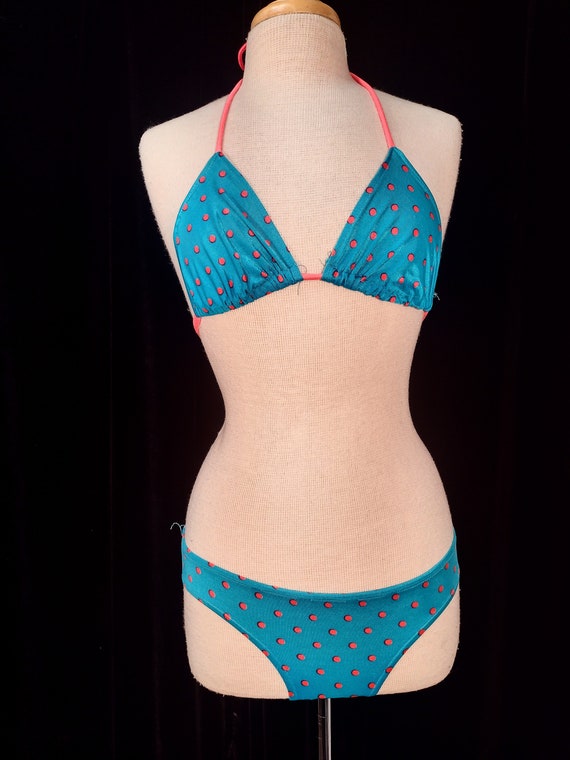 Vintage 80's polka dot bikini - image 1