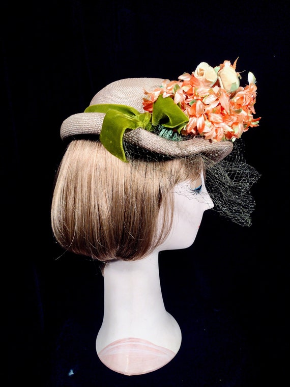 Spring inspired vintage woven hat - image 3