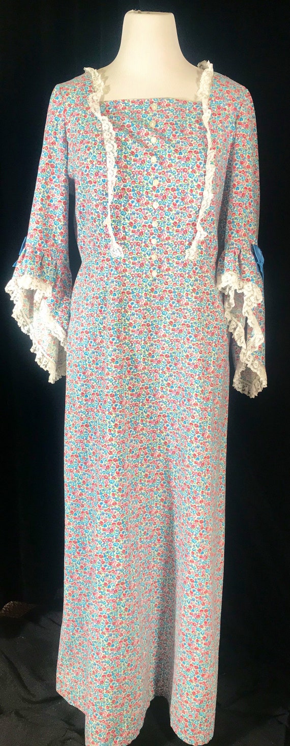 Vintage handmade cotton colonial cottagecore dress - image 2