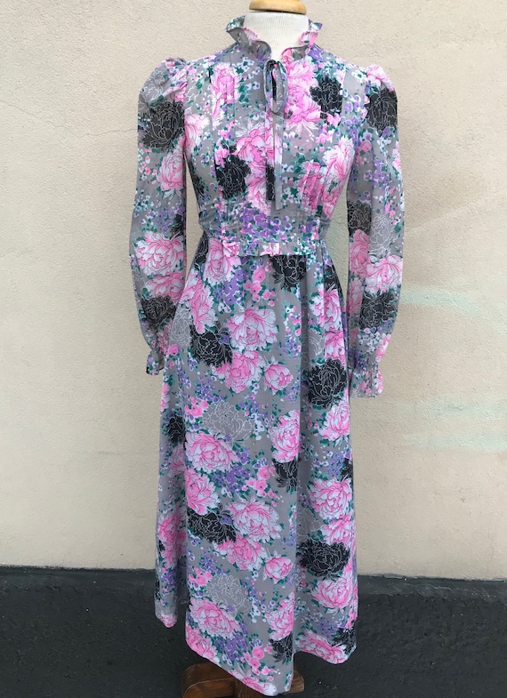 Young Edwardian vintage boho floral maxi dress