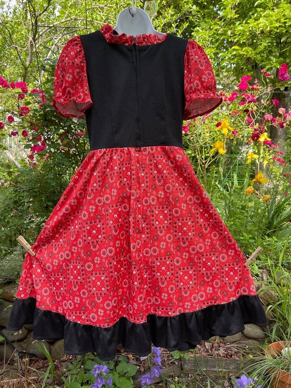 Vintage rockabilly dirndl style waitress uniform … - image 2