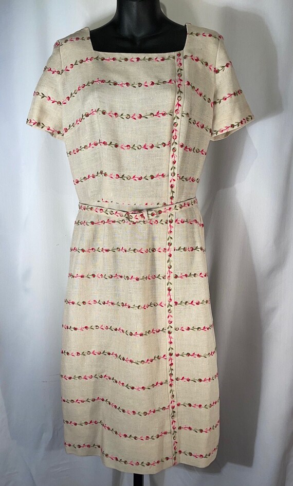 Rare Marjorie Montgomery belted floral dress - image 2