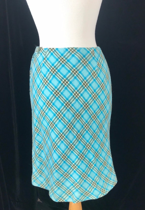 1960’s vintage pastel plaid skirt