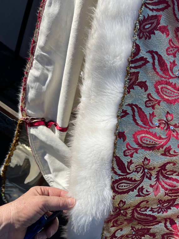 Mardi Gras queen velvet metallic sequin gown - image 9