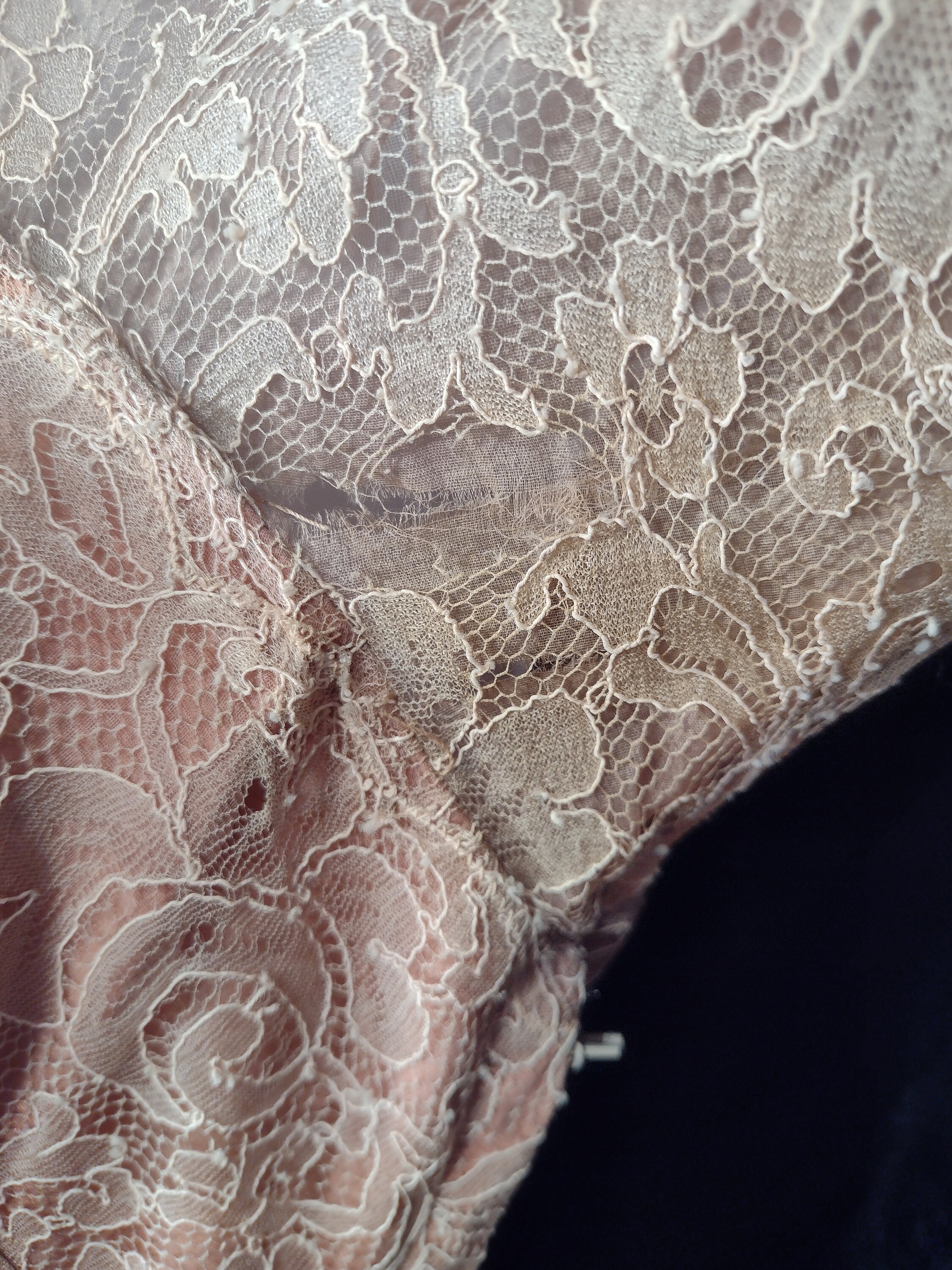 Distressed Vintage 50's Formal Lace Ball Gown Size S - Etsy