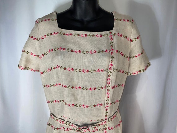 Rare Marjorie Montgomery belted floral dress - image 1