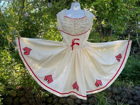 Darling 80's vintage square dance dress - image 1