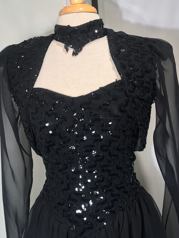 Vintage 1980's sequin mini dress bolero set - image 2