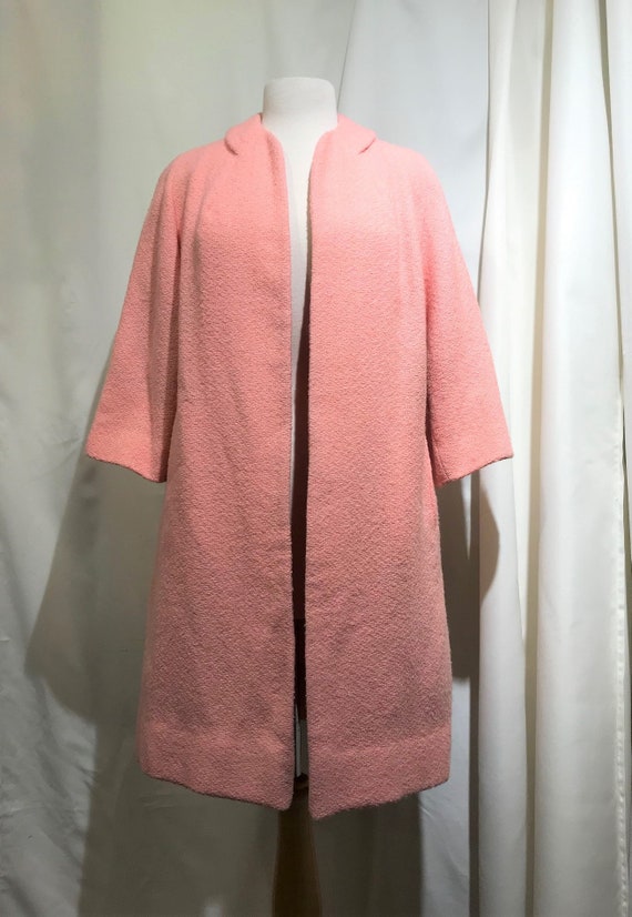 Candy pink vintage mid length coat
