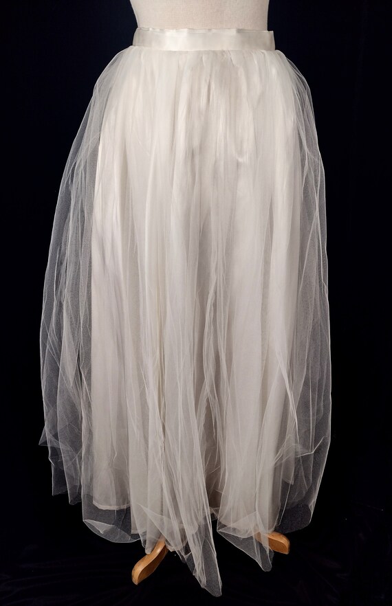 Jupon Vintage Années 50 En Tulle - Longueur 66cm - Rose - Taille M (69-90cm) - Style Rockabilly