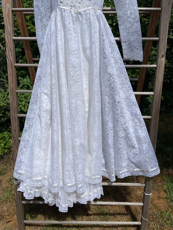 Vintage 70’s Gunne Sax lace wedding gown - image 5