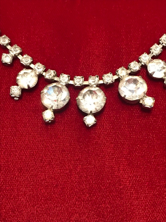 Vintage mid century rhinestone necklace - image 2