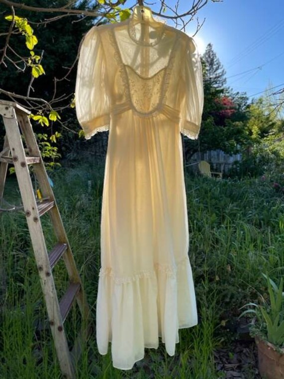 Stunning 70's vintage Gunne Sax style dress by Jo… - image 3