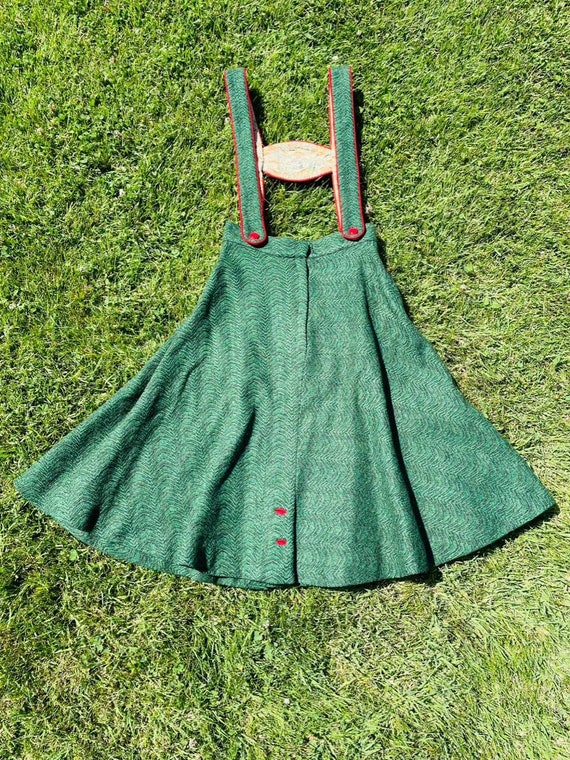 Vintage lederhosen style skirt suspender - image 5