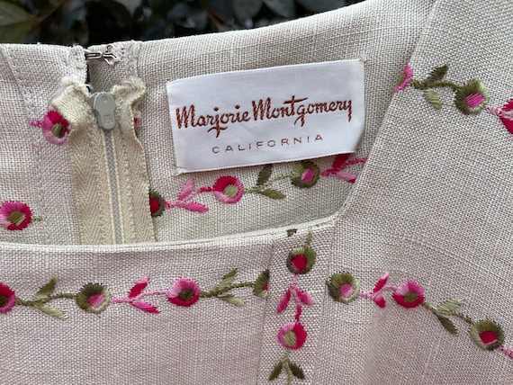Rare Marjorie Montgomery belted floral dress