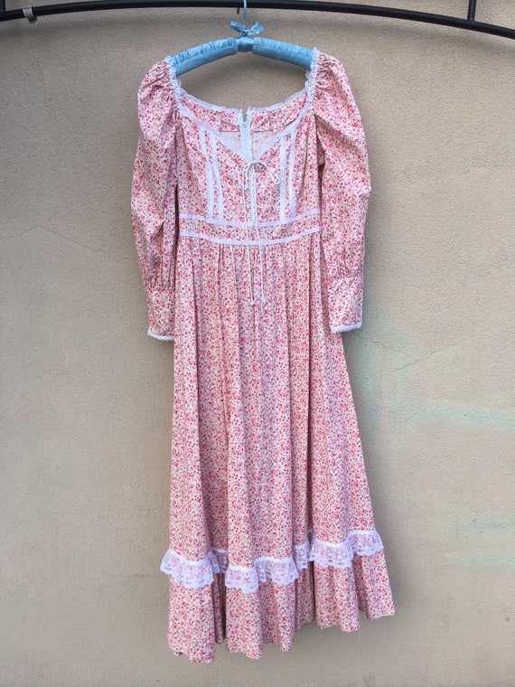 1970's pink Gunne Sax style dress