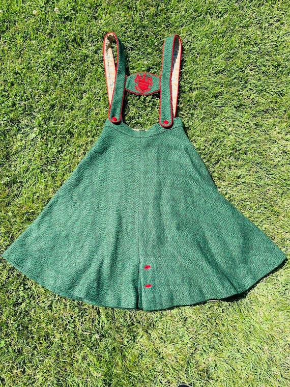 Vintage lederhosen style skirt suspender - image 1