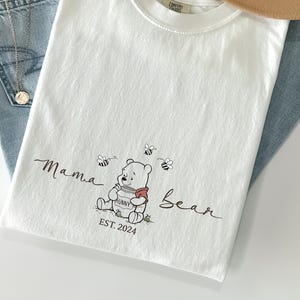 Comfort Colors® Custom Mama Bear Shirt, Personalized Mama Bear T-shirt, Christmas Gift For Mom, Mother&#39;s Day Gift Shirt, New Mom Shirt