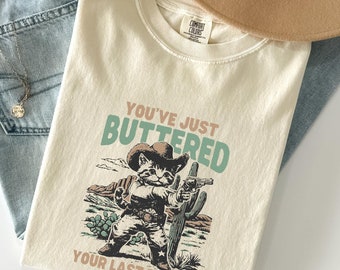 Comfort Colors Western Cat T-shirt: Funny Cowboy Tee