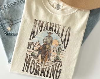 Comfort Colors® Amarillo By Morning Shirt, Country Concert Shirt, Country Music Shirt,  Concert Tee, Cowboy Tee, Rodeo Shirt, Amarillo Tee