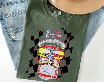 Raise Hell Praise Dale Shirt: Vintage Racing Comfort Colors Tee