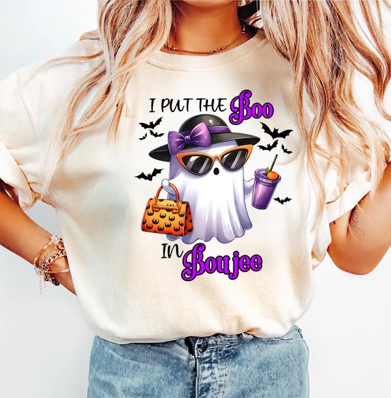 Funny Halloween Ghost T-Shirt: I Put The Boo in Boujee