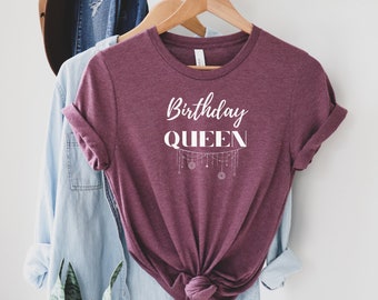 Birthday Queen T-Shirt, Afro Woman Birthday Tee