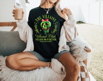 Villains Social Club Poison Apple Halloween Shirt, Family Halloween T-shirt