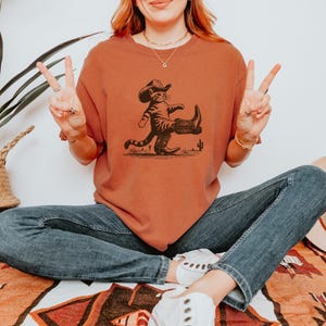 Comfort Colors Western Cat Shirt: Funny Cowboy Kitty Tee image 14